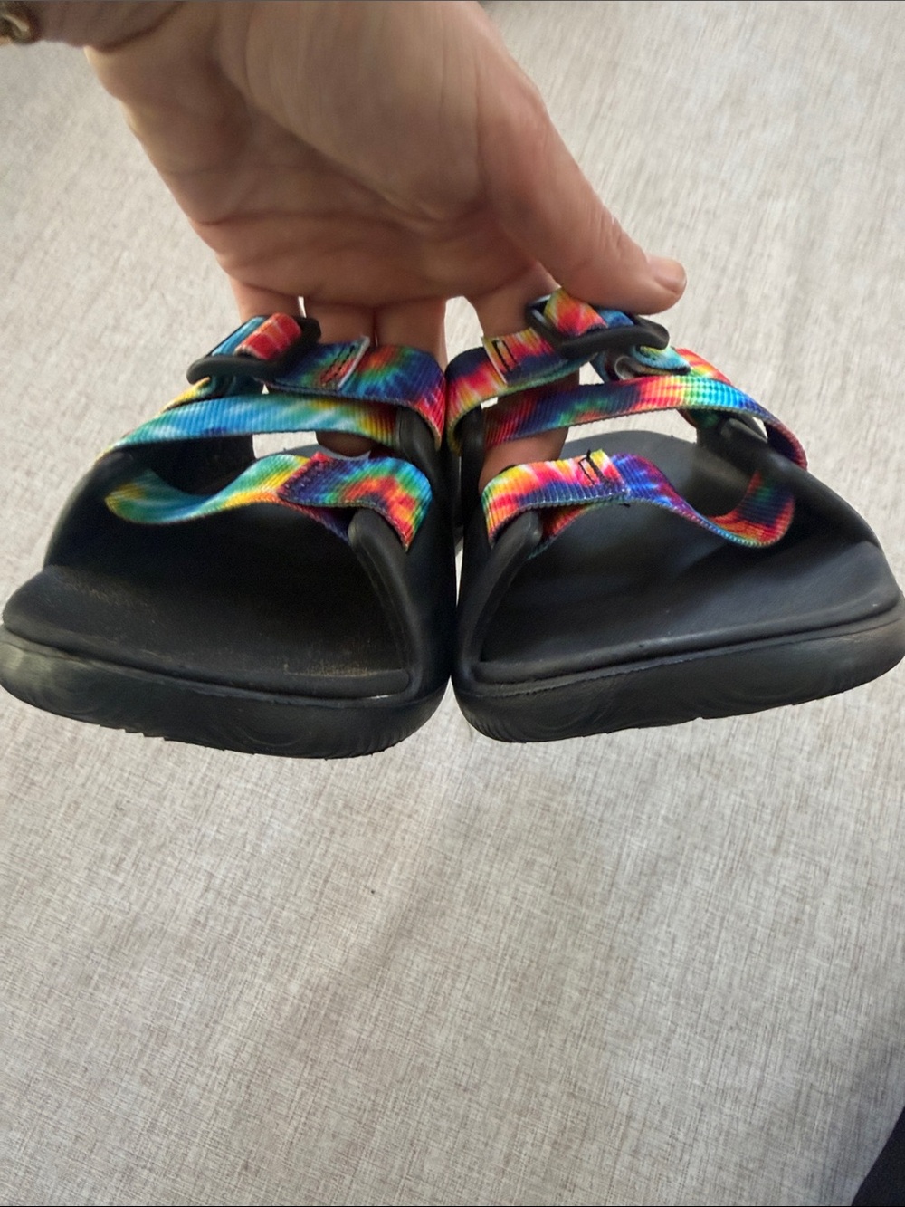 Chacos Chillos Kids Youth Size 3 Tie Dye Sandals Slip on Summer pool beach - Picture 3 of 10